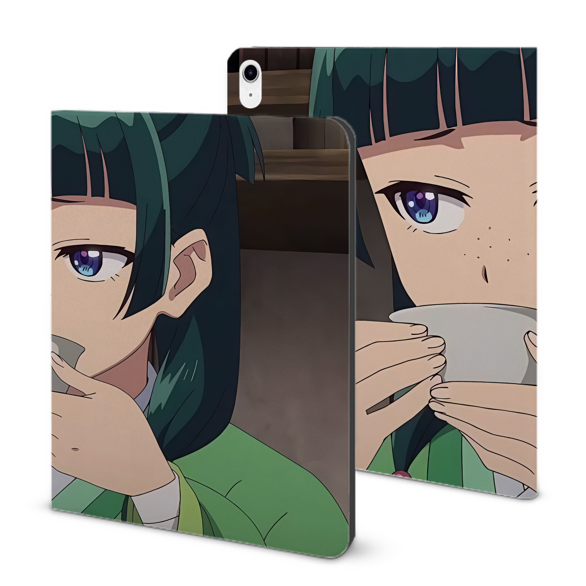 （画像用） 薬屋のひとりごと The Apothecary Diaries IPad ケース ブック型 PUレザー TPU 耐衝撃 軽量 薄型 ペン収納なし 全面保護 IPad 各モデル対応